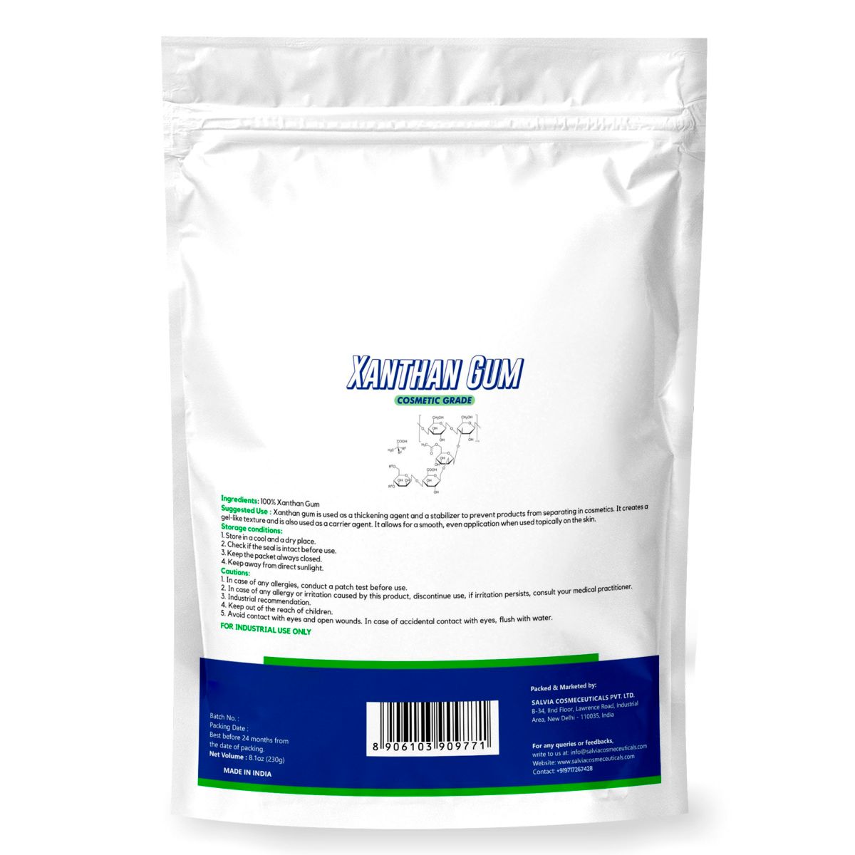 Salvia Cosmetic Raw Material 230g Myoc xanthan gum (230g) pure, organic, non-GMO, gluten-free Salvia Cosmetic Raw Material 230g Myoc xanthan gum (230g) pure, organic, non-GMO, gluten-free